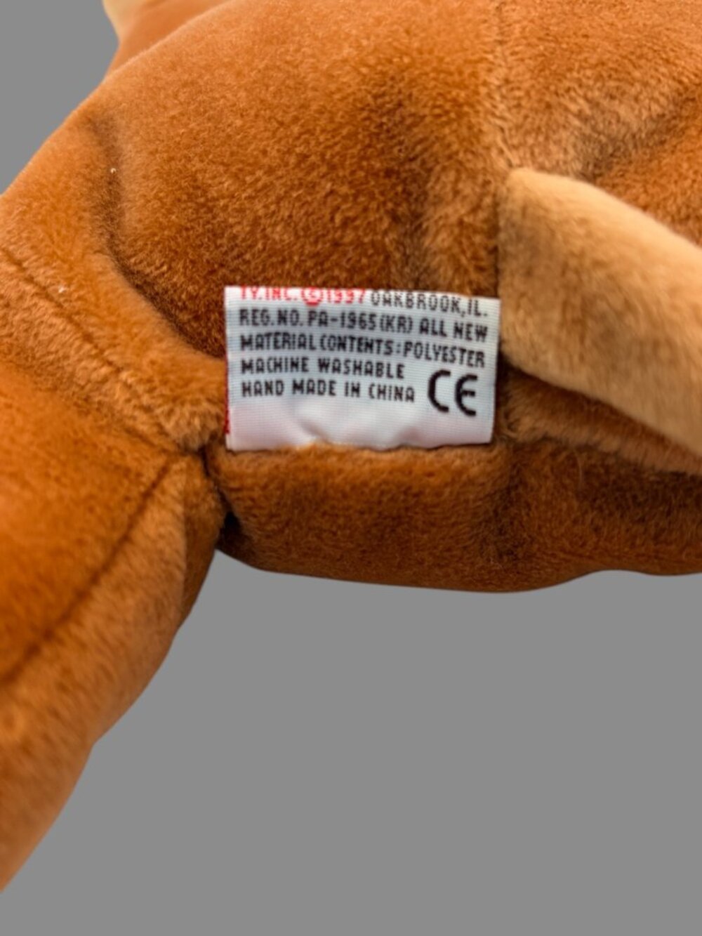 TY Beanie Buddy Curious George Plush Monkey 15" Brown Stuffed Animal Toy 1997 - Picture 6 of 8